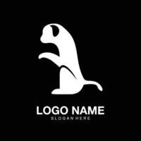 logo sit hond minimalistisch pictogram vector symbool plat ontwerp