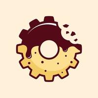 donuts logo sjabloon, geschikt voor restaurant en café logo vector