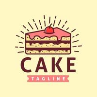 cake logo sjabloon, geschikt voor restaurant en café logo vector