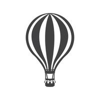 hete luchtballon geïsoleerd op een witte achtergrond vector