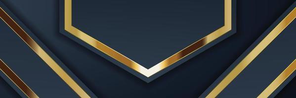 gouden bannerontwerp met minimalistische moderne stijl gouden luxe vector