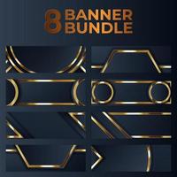 set van gouden bannerontwerp met minimalistische moderne stijl gouden luxe vector