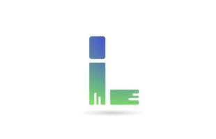 l groen alfabet letter pictogram logo. creatief ontwerp voor bedrijf of bedrijf vector