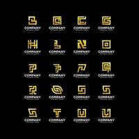 elegant gouden alfabet-logo vector