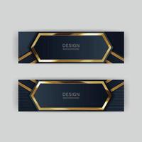 gouden bannerontwerp met minimalistische moderne stijl gouden luxe vector