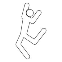 danser stok zwart pictogram. vector