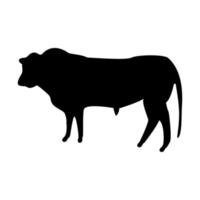 stier zwarte kleur vector