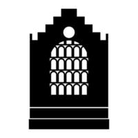 kerkgebouw zwart pictogram. vector