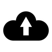 cloud service pictogram zwarte kleur vector illustratie afbeelding vlakke stijl