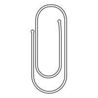 paperclip overzicht zwarte kleur vector