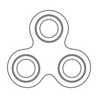 hand spinner zwart pictogram. vector