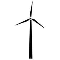 windturbine zwarte kleur vector