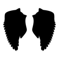 vleugel pictogram zwarte kleur vector illustratie afbeelding vlakke stijl