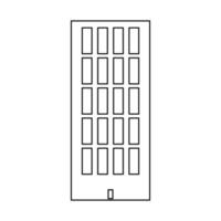 sky tower gebouw zwart pictogram. vector