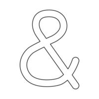 ampersand zwart pictogram. vector