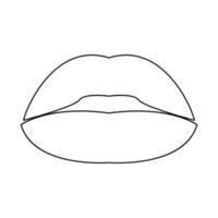 lippenstift of lippen pictogram zwarte kleur vectorillustratie. vector