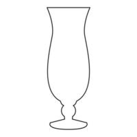 cocktail glas pictogram zwarte kleur vectorillustratie. vector