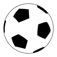 voetbal bal pictogram zwarte kleur vector illustratie afbeelding vlakke stijl