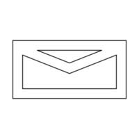 mail zwart pictogram. vector