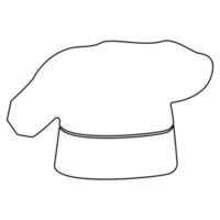 chef-kok koken hoed pictogram zwarte kleur vectorillustratie. vector