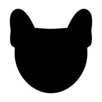 hond hoofd pictogram zwarte kleur vector illustratie afbeelding vlakke stijl