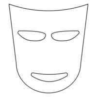 theater masker overzicht zwarte kleur vector