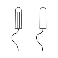 vrouwen hygiëne tampons zwarte kleur pictogram. vector