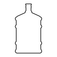dispenser grote flessen zwarte kleur pictogram. vector