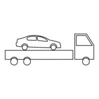 autoservice het pictogram van de zwarte kleur. vector