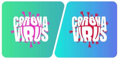 corona virus illustratie concept met vergrootglas teksteffect geïsoleerd op heldere achtergrond met kleurovergang. vector