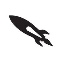 eenvoudige raket pictogram ontwerp vector. vector