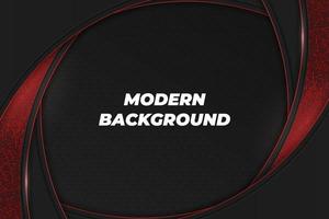 moderne achtergrond zwart en rood met element vector