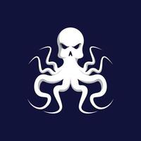 illustratie vectorafbeelding van octopus met schedel hoofd. geschikt voor t-shirtontwerp, esport, gaming, mode, kleding enz. vectorillustratie vector