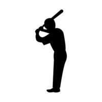 ballplayer pictogram zwarte kleur vector illustratie afbeelding vlakke stijl