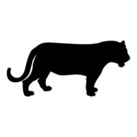 silhouet tijger zwarte kleur vectorillustratie vector