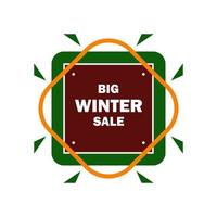 speciale aanbieding grote winter verkoop tag geïsoleerd set op witte achtergrond. kortingsaanbieding prijsetiket, symbool voor reclamecampagne in ritail, verkooppromomarketing, vijftig procent korting op kortingssticker. vector