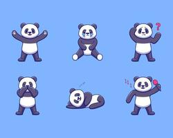 schattige panda illustratie vector