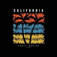 vectorillustratie van grafische brief. californië, perfect voor het ontwerpen van t-shirts, overhemden, hoodies enz. vector