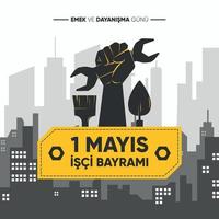 1 mayis isci bayrami. 1 mei internationale dag van de arbeid. vector