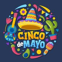 cinco de mayo concept vector