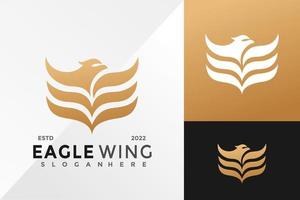 adelaar vleugel merk identiteit logo ontwerp vector illustratie sjabloon