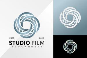 studio film bedrijf logo ontwerp vector illustratie sjabloon