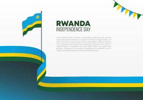 rwanda onafhankelijkheidsdag voor nationale viering op 1 juli. vector