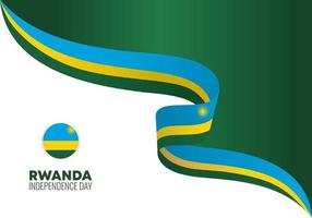 rwanda onafhankelijkheidsdag voor nationale viering op 1 juli. vector