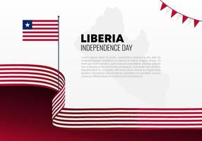 liberia onafhankelijkheidsdag voor nationale viering op 26 juli. vector