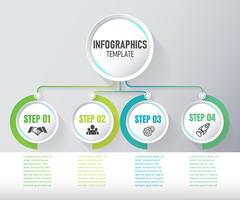 Modern Infographic-elementen vectorontwerp, malplaatje van grafiek met stap. vectorillustratie vector