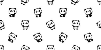 schattige panda zwaaiende poot cartoon, vectorillustratie vector