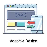 adaptieve ontwerpvector in plat ontwerp. vector