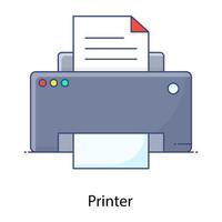 printer plat overzichtspictogram, kopieerapparaat vector