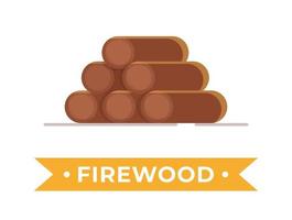 vectorillustratie van brandhout. voorbereidingen treffen om een vuur te maken. vector